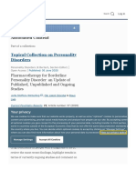 Pharmacotherapy For Borderline Personality Disorder - An Update of Published, Unpublished and Ongoing Studies - SpringerLink