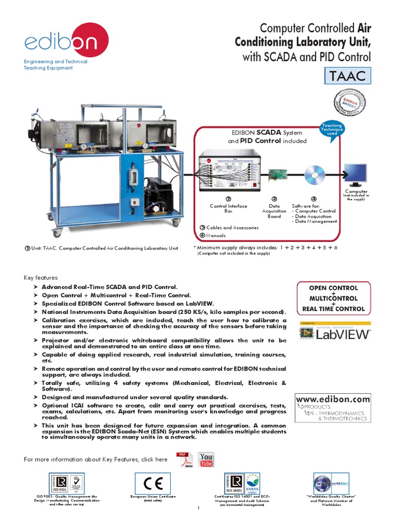 Computer Controlled Air Conditioning Laboratory Unit with Advanced