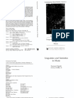 Raymond Monelle Linguistics and Semiotics in Music Contemporary Music Studies 1992