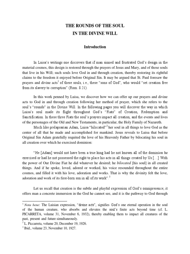 Rounds of the Soul in Divine Will | PDF | Original Sin | Soul