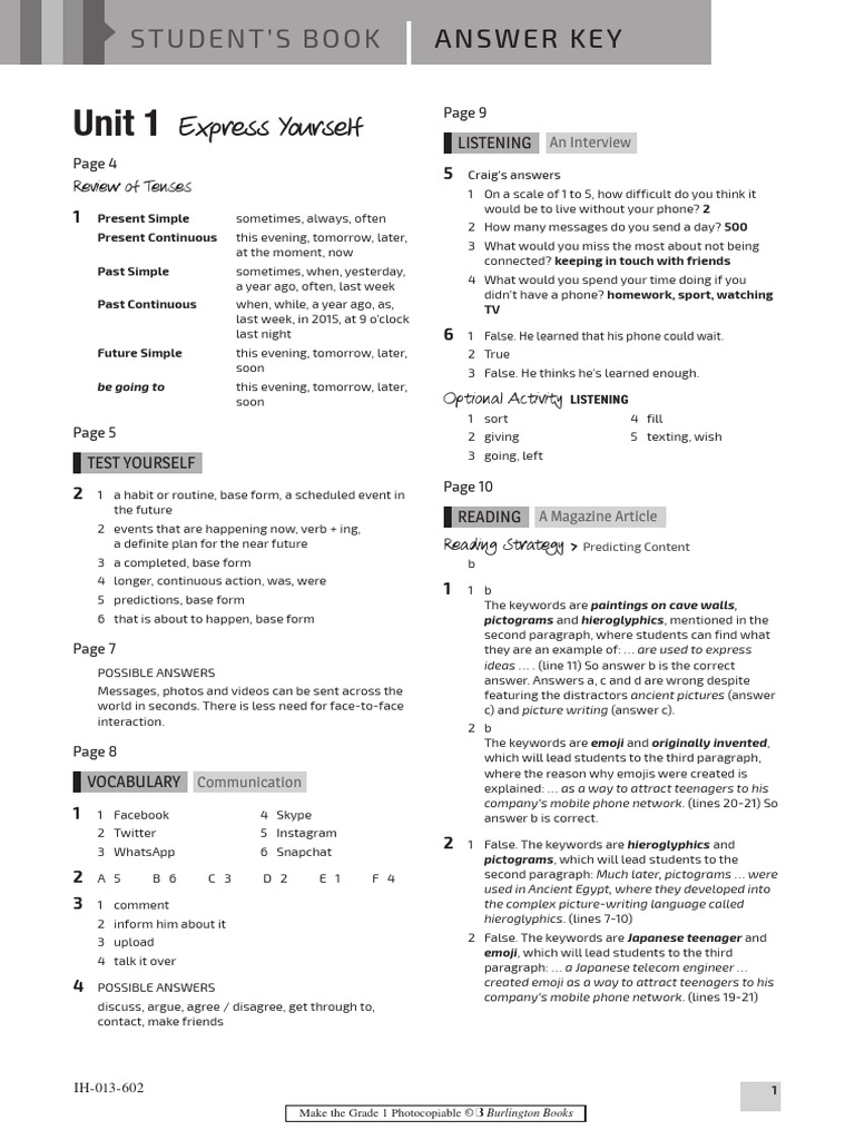 Unit 1: Express Yourself | PDF | Robot | Robotics