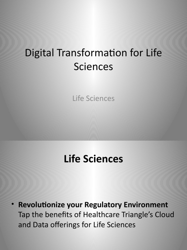 Digital Transformation in Life Sciences | PDF | Business | Computers