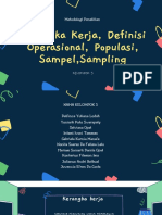 PERTEMUAN 4 Kerangka Kerja, Definisi Operasional, Populasi, Sampel, Sampling