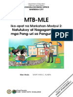 Mtb-Mle: Natutukoy at Nagagamit Ang Mga Pang-Uri Sa Pangungusap