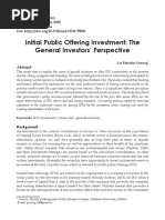 Initial Public Offering Investment: The General Investors' Perspective