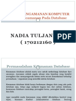 Nadia Tuljannah (170212160) : Sistem Pengamanan Komputer Konsep Keamanan Pada Database
