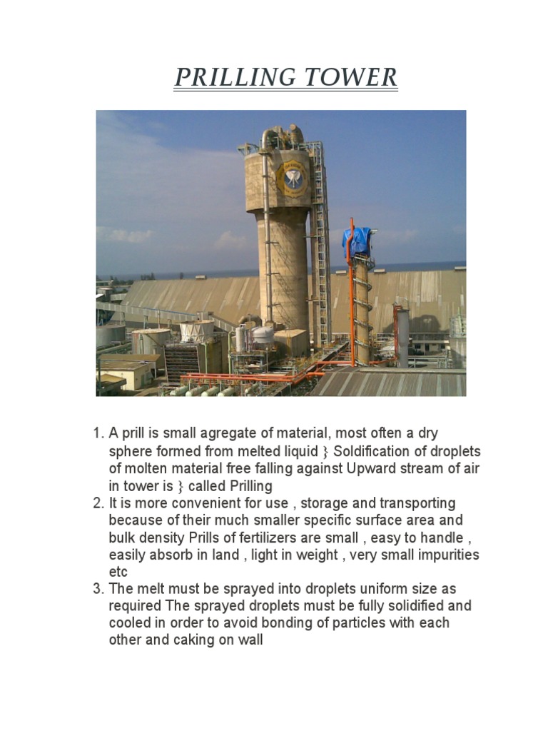 Prilling Tower | PDF | Mechanical Engineering | Physical Sciences