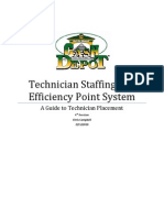 Technician Staffing and Efficiency Point System