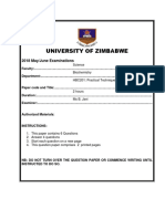 University of Zimbabwe: 2018 May/June Examinations