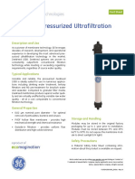 Zeeweed Pressurized Ultrafiltration: Model Zw1500