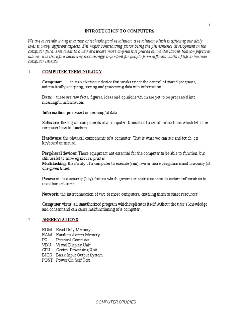 Introduction to Computer Basics | PDF | Window (Computing) | Computer ...