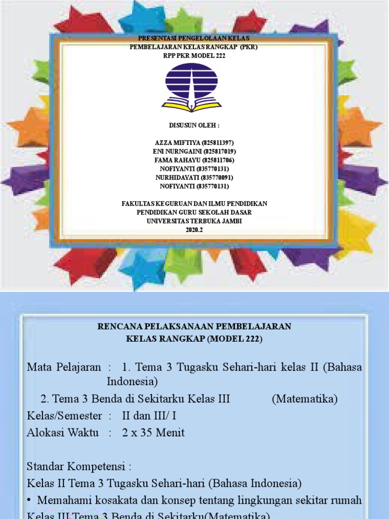 RPP PKR Model 222 Kelas Rangkap | PDF | Seni