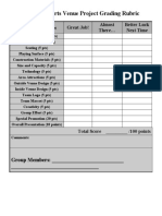 Design A Sports Venue Rubric