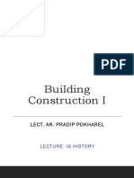 Building Construction I-Lecture 1A (History)