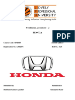 Honda: Continuous Assessment - 2