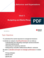 Budgeting and market responses analysis