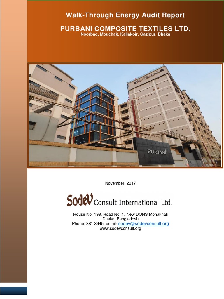 Energy Efficiency Audit of Purbani Textiles | PDF | Efficient Energy ...