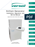 Anthem Generator: Installation, Operation, and Service Manual