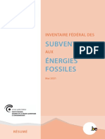 Inventaire Fédéral Des Subventions Aux Énergies Fossiles (Résumé - 2021)