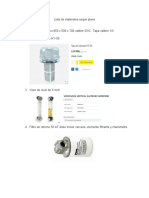 Lista de Materiales Según Plano