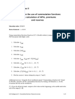 Life Contingencies Ii Exercises On The Use of Commutation Functions For The Calculation of Apvs, Premiums and Reserves