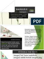 Kalkulus Ii (Integral Tentu Dan Tak Tentu)