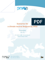 Scenarios For A Climate Neutral Belgium by 2050 (Summary - 2021)