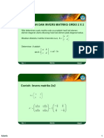 Determinan Dan Invers Matriks 2x2