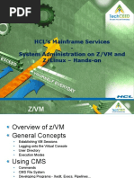 HCL's Mainframe Services - System Administration On Z/VM and Z/Linux - Hands-On