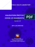 Validation Protocol For Covid-19 Diagnostic Items: National Public Health Laboratory