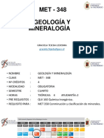 (MINERALOGIA) Clase 1