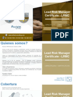 Brochure CURSO Lead Risk Manager Certificate L