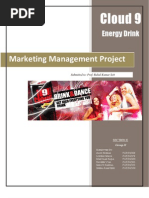 Project Report On Cloud 9 Energy Drink