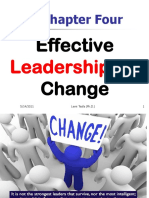 Change and Innovation Management - Chapter Four
