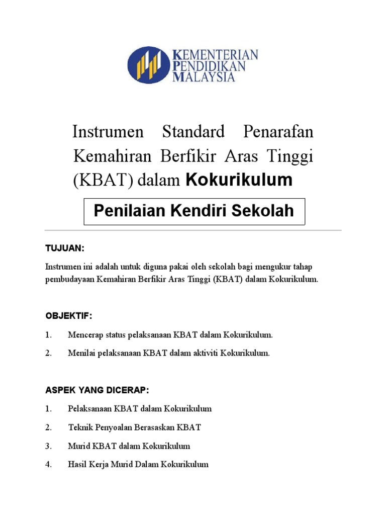 Kbat 3 | PDF