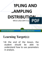 Sampling and Sampling Distribution: WK15-LAS2-SAP-II-11