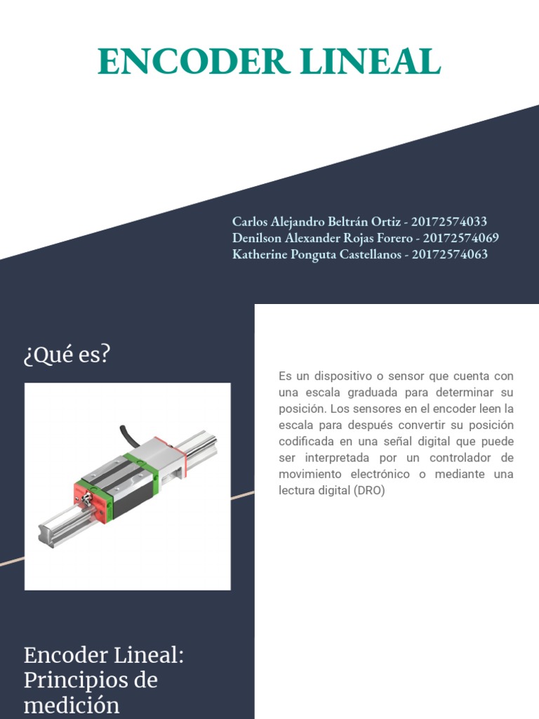 Encoder Lineal: Funcionamiento y Aplicaciones | PDF | Sensor | Óptica