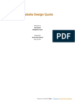 Website Design Quotation Template