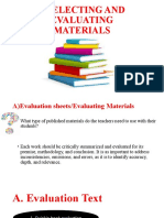 Selecting and Evaluating Materials