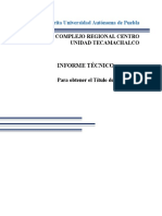 Informe Técnico: Benemérita Universidad Autónoma de Puebla