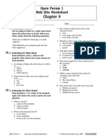 Open Forum 1 Web Site Worksheet: 1. Preparing To Listen