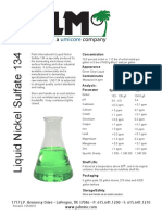 Liquid Nickel Sulfate Specifications