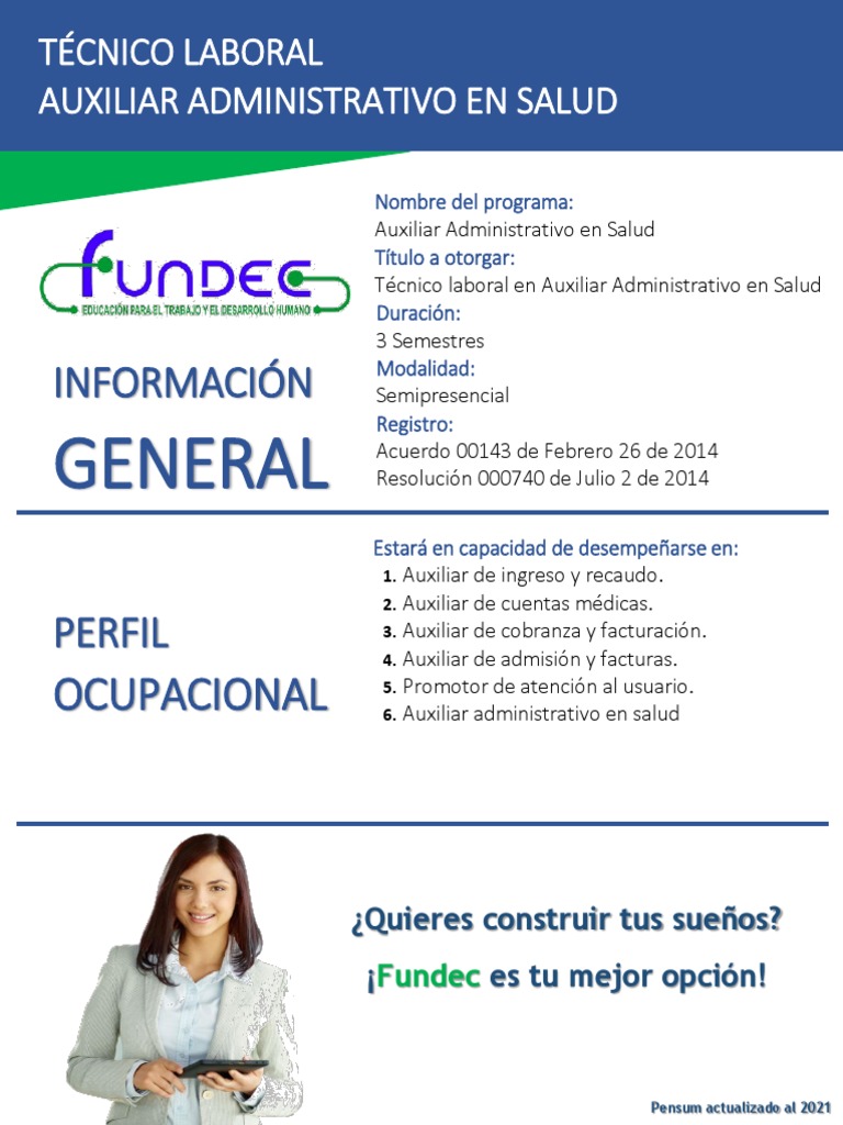 Técnico Laboral en Auxiliar Administrativo en Salud | PDF | Usuario ...