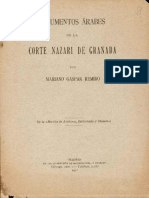 Documentos Árabes de La Corte Nazarí de Granada. Mariano Gaspar Remiro