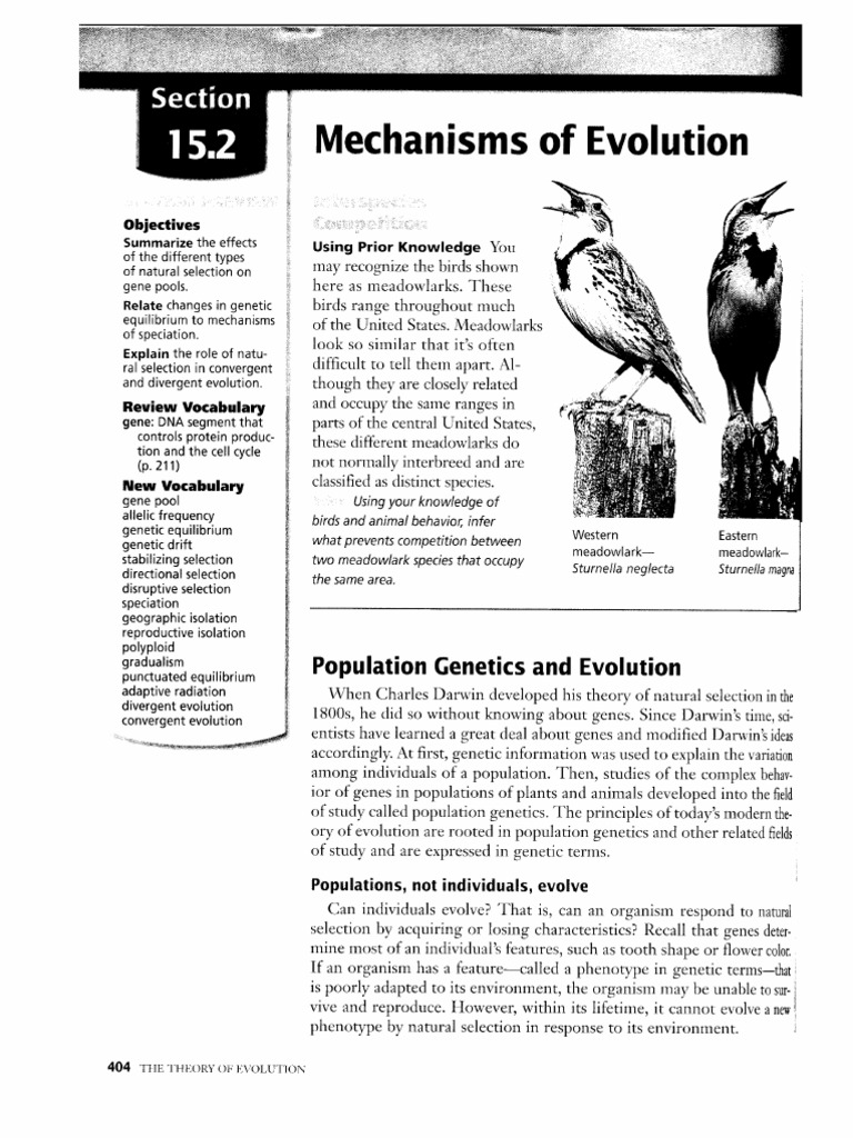 15.2 Mechanisms of Evolution