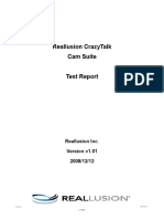 CrazyTalk Cam Suite Test Report for ECS