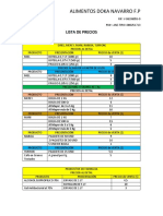 Lista de Precios Acordado 04 de Junio 2021