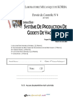 Devoir de Contrôle N°4 Avec correction - Génie mécanique - Système De Production De Godets De Yaourt - Bac Technique (2017-2018) Mr Ben Abdallah Marouan (1)