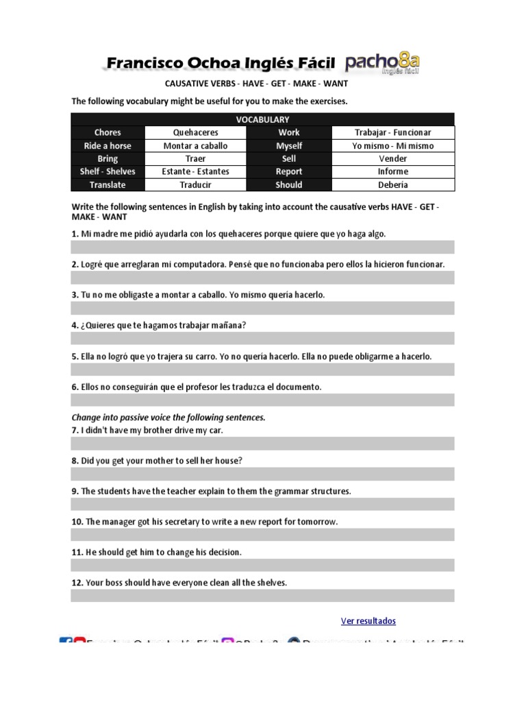 Vocabulary Chores Work Ride A Horse Myself Bring Sell Shelf Shelves