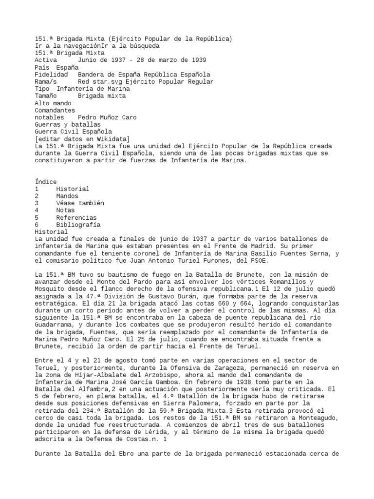 Brigada Mixta PDF guerra civil Española Militares de españa